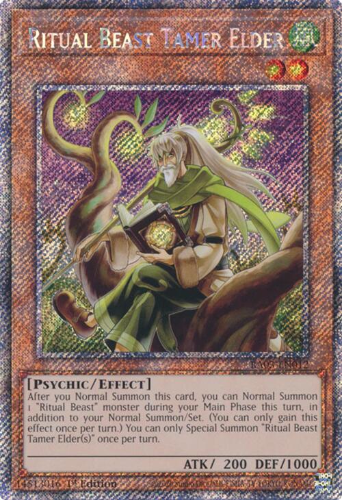 Ritual Beast Tamer Elder (Platinum Secret Rare) [RA03-EN012] Platinum Secret Rare Yu-Gi-Oh!