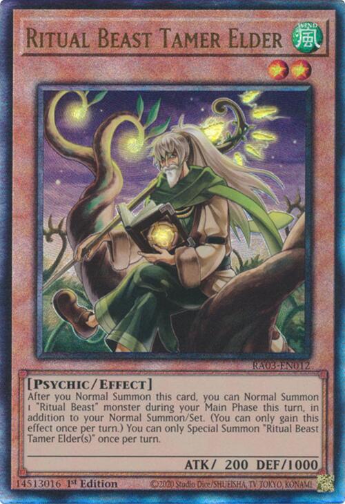 Ritual Beast Tamer Elder (UTR) [RA03-EN012] Prismatic Ultimate Rare Yu-Gi-Oh!