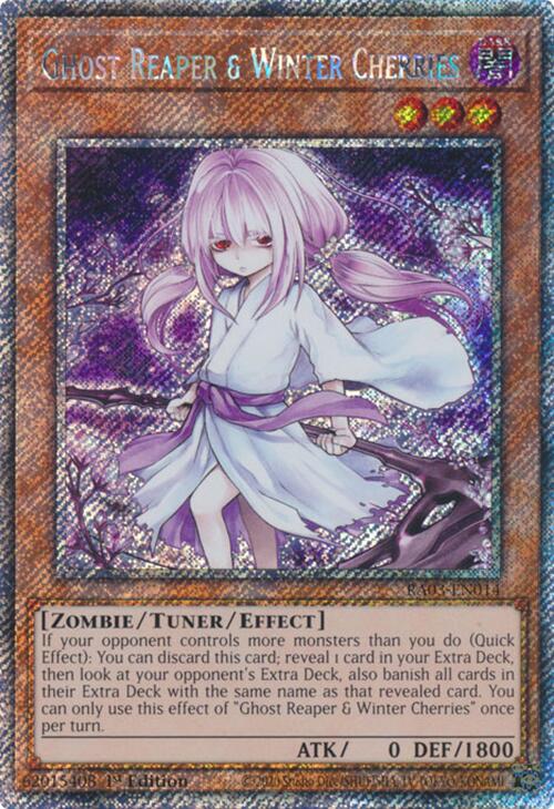 Ghost Reaper & Winter Cherries (Alternate Art) (Platinum Secret Rare) [RA03-EN014] Platinum Secret Rare Yu-Gi-Oh!