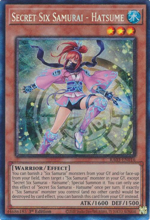 Secret Six Samurai - Hatsume (CR) [RA03-EN016] Prismatic Collector's Rare Yu-Gi-Oh!