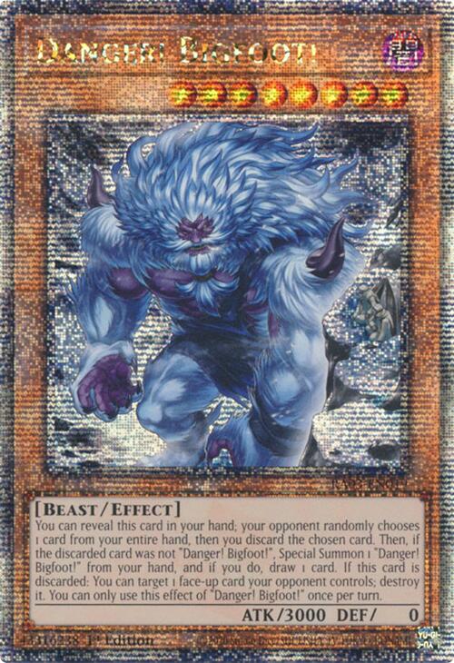 Danger! Bigfoot! (Alternate Art) (Quarter Century Secret Rare) [RA03-EN019] Quarter Century Secret Rare Yu-Gi-Oh!