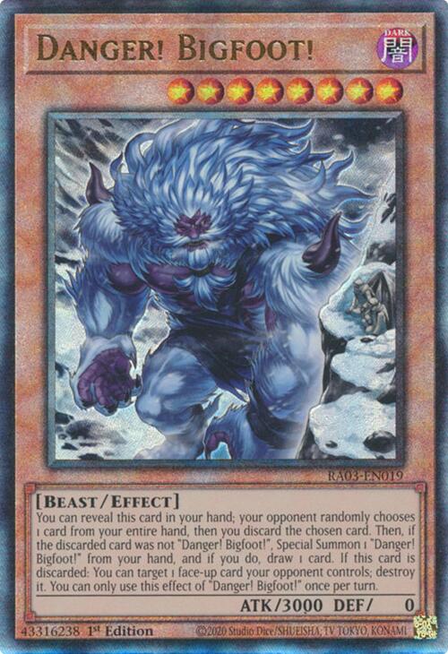 Danger! Bigfoot! (Alternate Art) (UTR) [RA03-EN019] Prismatic Ultimate Rare Yu-Gi-Oh!