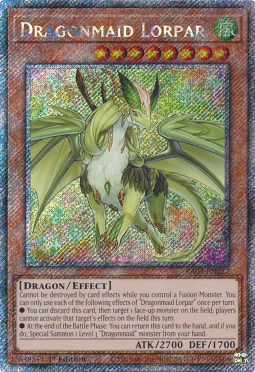 Dragonmaid Lorpar (Platinum Secret Rare) [RA03-EN022] Platinum Secret Rare Yu-Gi-Oh!