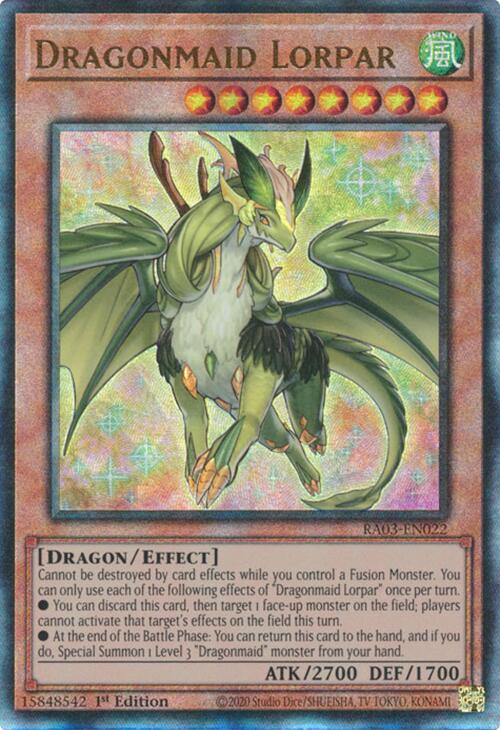 Dragonmaid Lorpar (UTR) [RA03-EN022] Prismatic Ultimate Rare Yu-Gi-Oh!