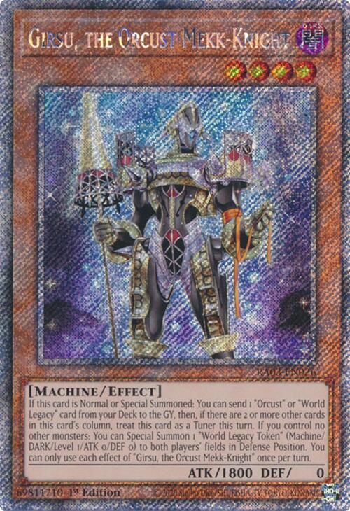 Girsu, the Orcust Mekk-Knight (Platinum Secret Rare) [RA03-EN026] Platinum Secret Rare Yu-Gi-Oh!