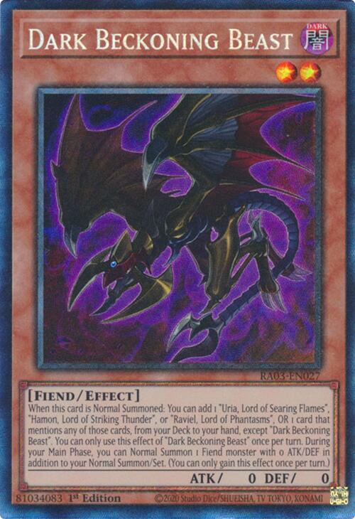 Dark Beckoning Beast (CR) [RA03-EN027] Prismatic Collector's Rare Yu-Gi-Oh!