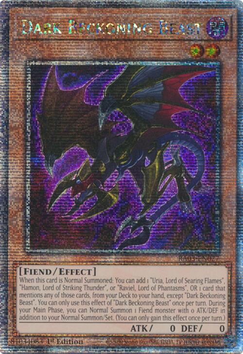 Dark Beckoning Beast (Quarter Century Secret Rare) [RA03-EN027] Quarter Century Secret Rare Yu-Gi-Oh!