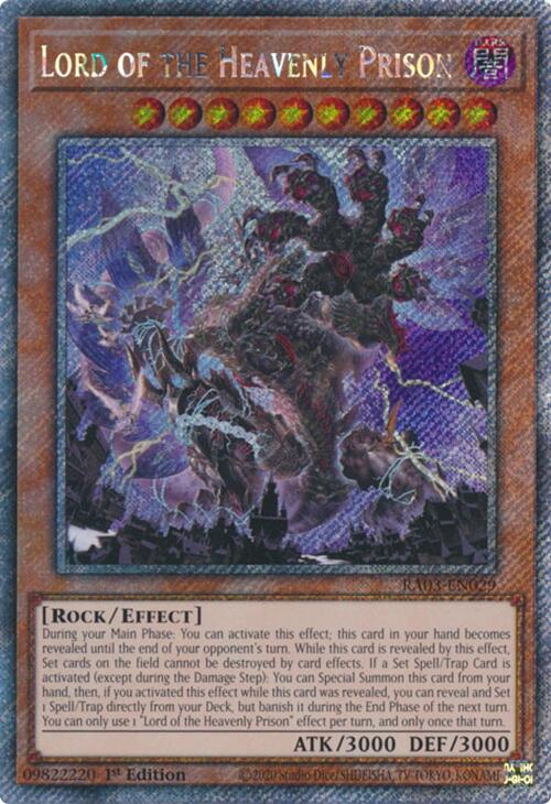 Lord of the Heavenly Prison (Platinum Secret Rare) [RA03-EN029] Platinum Secret Rare Yu-Gi-Oh!
