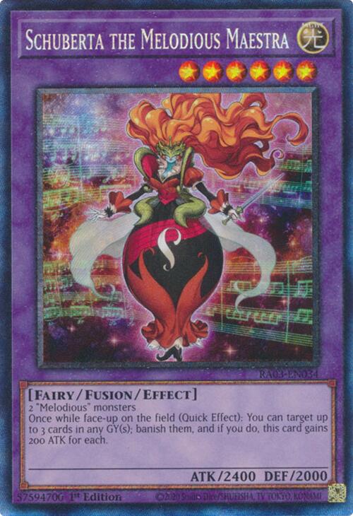Schuberta the Melodious Maestra (CR) [RA03-EN034] Prismatic Collector's Rare Yu-Gi-Oh!