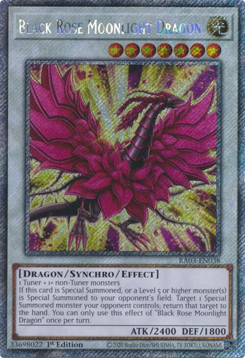 Black Rose Moonlight Dragon (Platinum Secret Rare) [RA03-EN038] Platinum Secret Rare Yu-Gi-Oh!