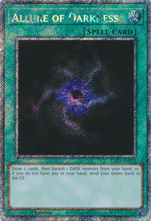 Allure of Darkness (Platinum Secret Rare) [RA03-EN055] Platinum Secret Rare Yu-Gi-Oh!