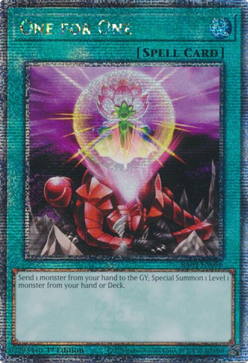 One for One (Quarter Century Secret Rare) [RA03-EN056] Quarter Century Secret Rare Yu-Gi-Oh!