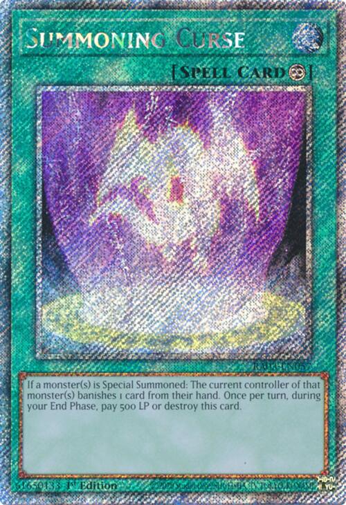 Summoning Curse (Platinum Secret Rare) [RA03-EN057] Platinum Secret Rare