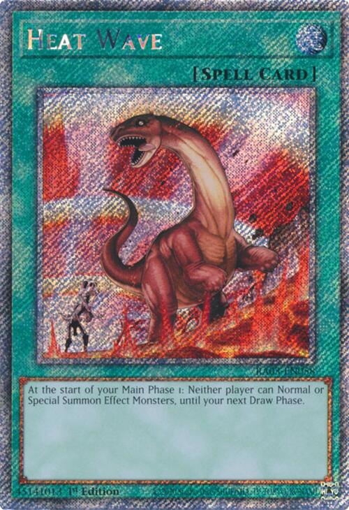 Heat Wave (Platinum Secret Rare) [RA03-EN058] Platinum Secret Rare Yu-Gi-Oh!
