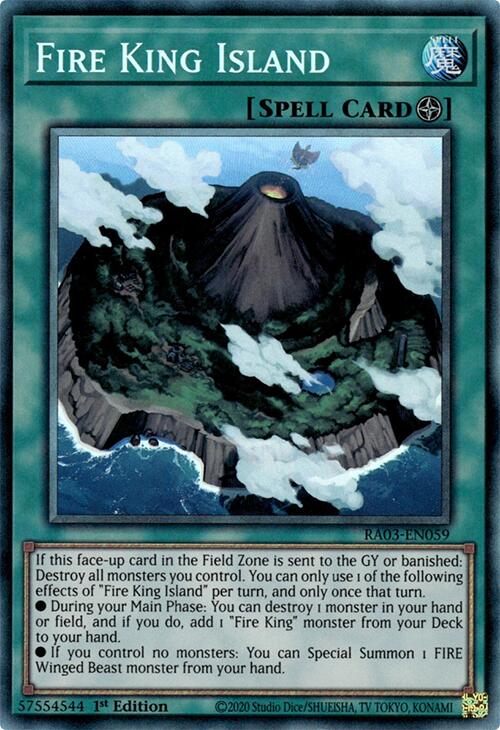 Fire King Island (CR) [RA03-EN059] Prismatic Collector's Rare Yu-Gi-Oh!