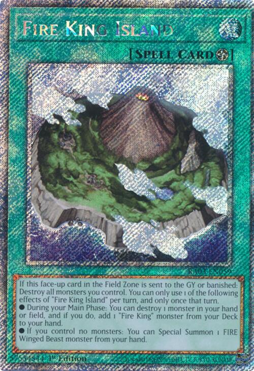 Fire King Island (Platinum Secret Rare) [RA03-EN059] Platinum Secret Rare Yu-Gi-Oh!