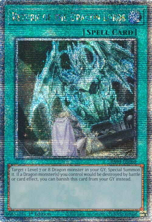 Return of the Dragon Lords (Quarter Century Secret Rare) [RA03-EN060] Quarter Century Secret Rare Yu-Gi-Oh!
