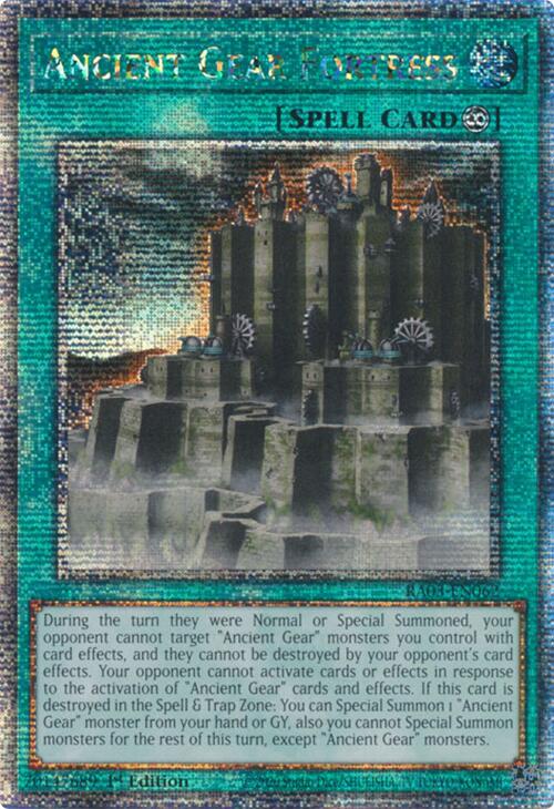 Ancient Gear Fortress (Quarter Century Secret Rare) [RA03-EN062] Quarter Century Secret Rare Yu-Gi-Oh!