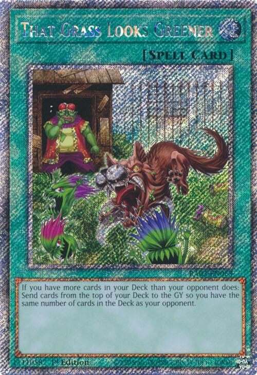 That Grass Looks Greener (Platinum Secret Rare) [RA03-EN063] Platinum Secret Rare