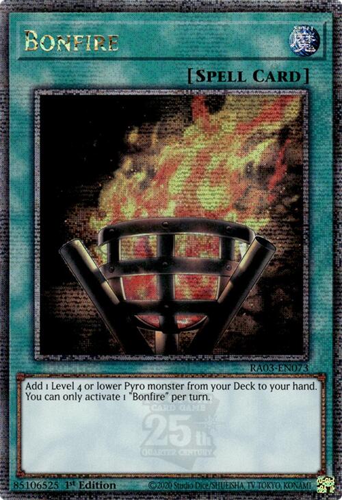 Bonfire (Quarter Century Secret Rare) [RA03-EN073] Quarter Century Secret Rare Yu-Gi-Oh!