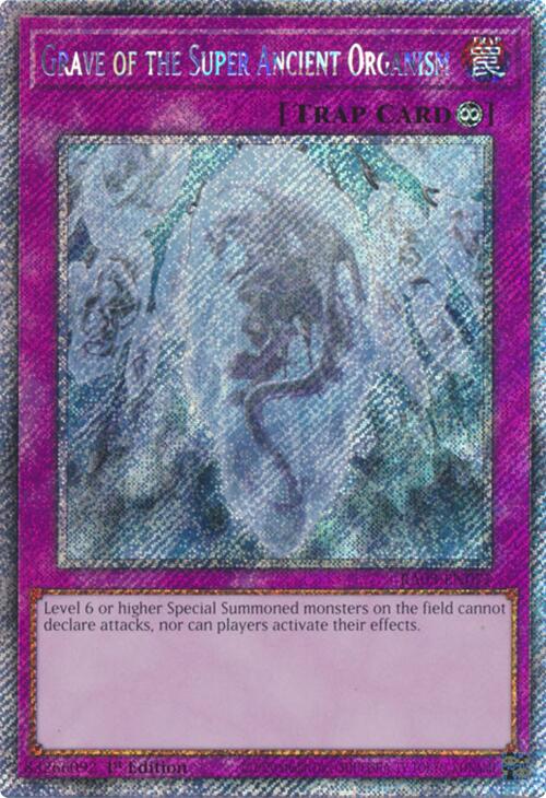 Grave of the Super Ancient Organism (Platinum Secret Rare) [RA03-EN077] Platinum Secret Rare Yu-Gi-Oh!