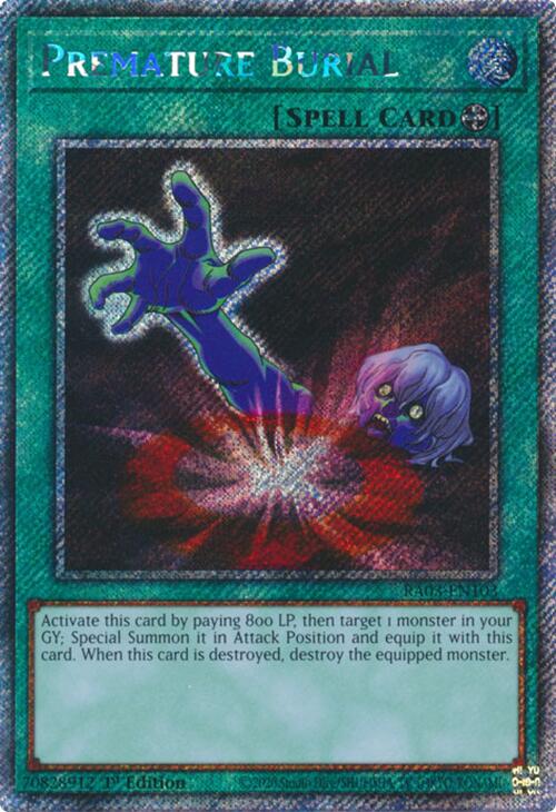 Premature Burial (Platinum Secret Rare) [RA03-EN103] Platinum Secret Rare Yu-Gi-Oh!