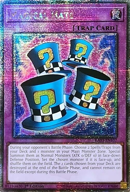 Magical Hats (Quarter Century Secret Rare) [RA03-EN107] Quarter Century Secret Rare Yu-Gi-Oh!