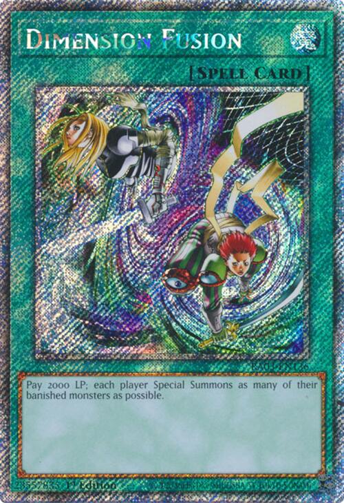 Dimension Fusion (Platinum Secret Rare) [RA03-EN136] Platinum Secret Rare Yu-Gi-Oh!