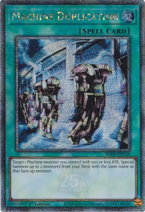 Machine Duplication (Quarter Century Secret Rare) [RA03-EN145] Quarter Century Secret Rare Yu-Gi-Oh!