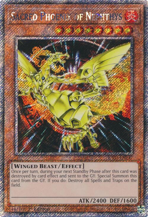 Sacred Phoenix of Nephthys (Platinum Secret Rare) [RA03-EN147] Platinum Secret Rare