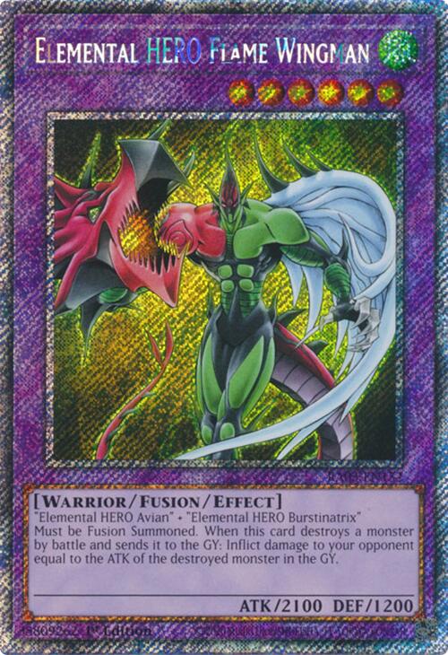 Elemental HERO Flame Wingman (Platinum Secret Rare) [RA03-EN152] Platinum Secret Rare Yu-Gi-Oh!