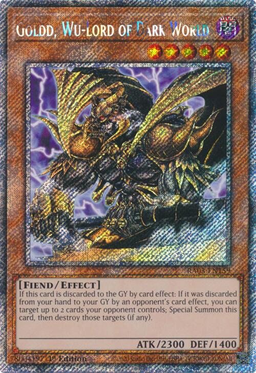 Goldd, Wu-Lord of Dark World (Platinum Secret Rare) [RA03-EN159] Platinum Secret Rare Yu-Gi-Oh!
