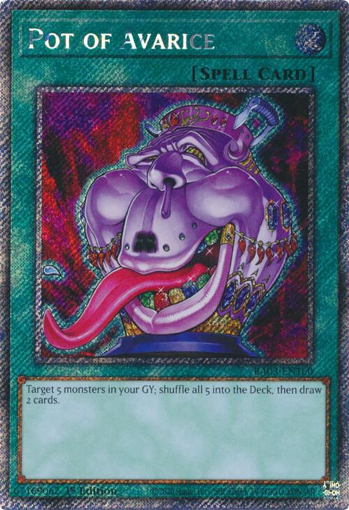 Pot of Avarice (Platinum Secret Rare) [RA03-EN160] Platinum Secret Rare Yu-Gi-Oh!
