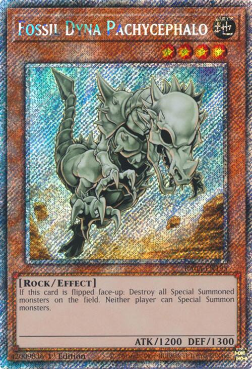 Fossil Dyna Pachycephalo (Platinum Secret Rare) [RA03-EN195] Platinum Secret Rare Yu-Gi-Oh!