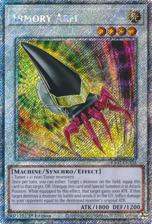 Armory Arm (Platinum Secret Rare) [RA03-EN213] Platinum Secret Rare Yu-Gi-Oh!