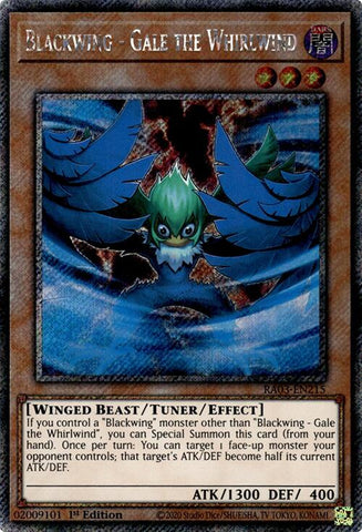 Blackwing - Gale the Whirlwind (Platinum Secret Rare) [RA03-EN215] Platinum Secret Rare Yu-Gi-Oh!