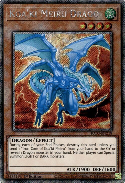 Koa'ki Meiru Drago (Platinum Secret Rare) [RA03-EN218] Platinum Secret Rare Yu-Gi-Oh!