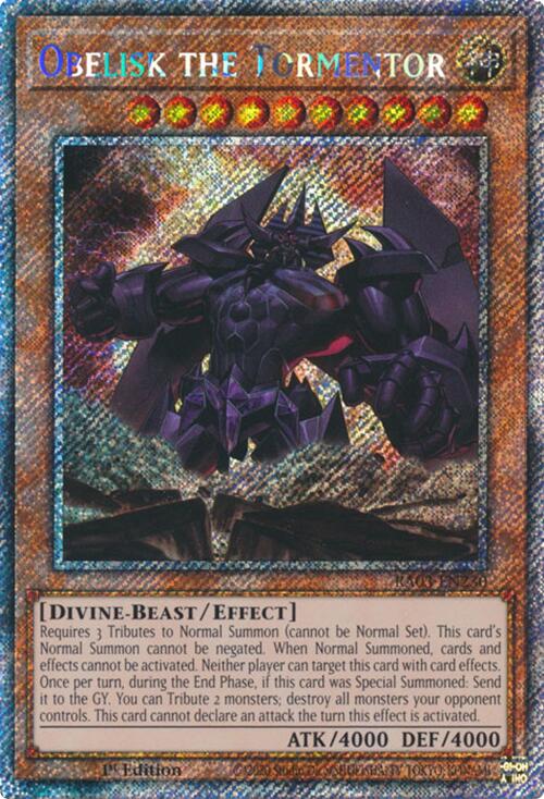 Obelisk the Tormentor (Platinum Secret Rare) [RA03-EN230] Platinum Secret Rare Yu-Gi-Oh!