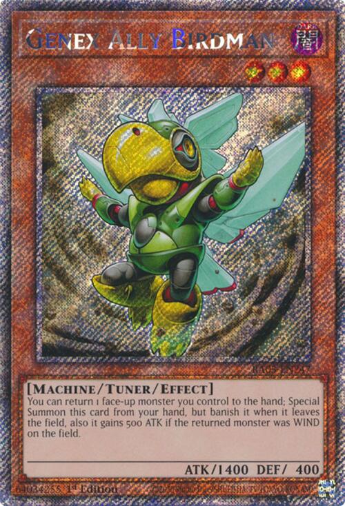 Genex Ally Birdman (Platinum Secret Rare) [RA03-EN247] Platinum Secret Rare Yu-Gi-Oh!