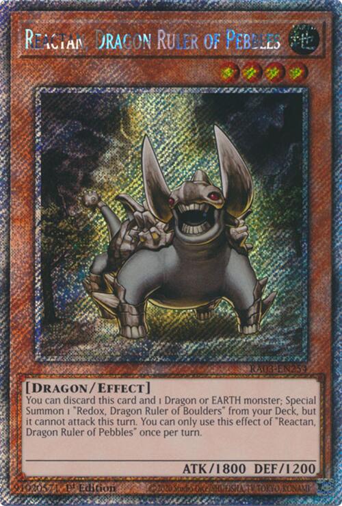 Reactan, Dragon Ruler of Pebbles (Platinum Secret Rare) [RA03-EN254] Platinum Secret Rare Yu-Gi-Oh!