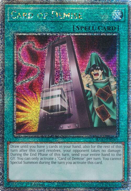 Card of Demise (Quarter Century Secret Rare) [RA03-EN265] Quarter Century Secret Rare Yu-Gi-Oh!