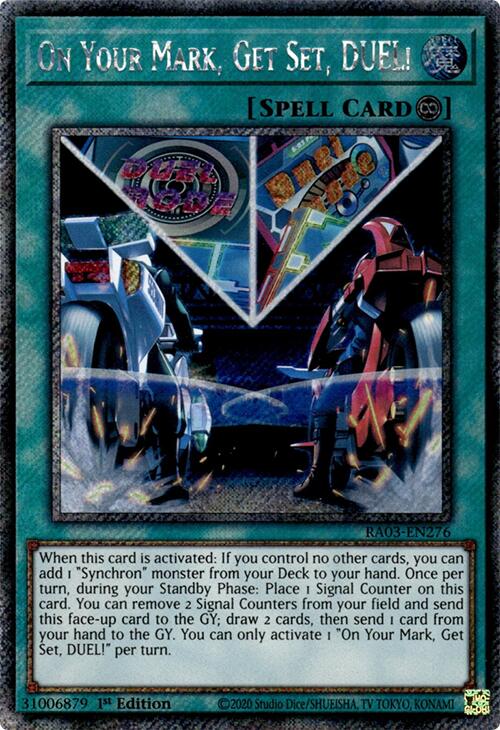 On Your Mark, Get Set, DUEL! (Platinum Secret Rare) [RA03-EN276] Platinum Secret Rare Yu-Gi-Oh!