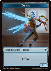Faerie // Fish Doubled-Sided Token [Foundations Tokens] Magic: The Gathering