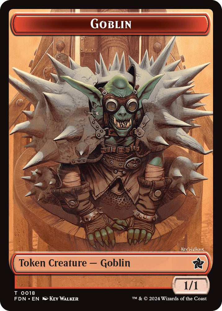 Goblin // Zombie Doubled-Sided Token [Foundations Tokens] Magic: The Gathering