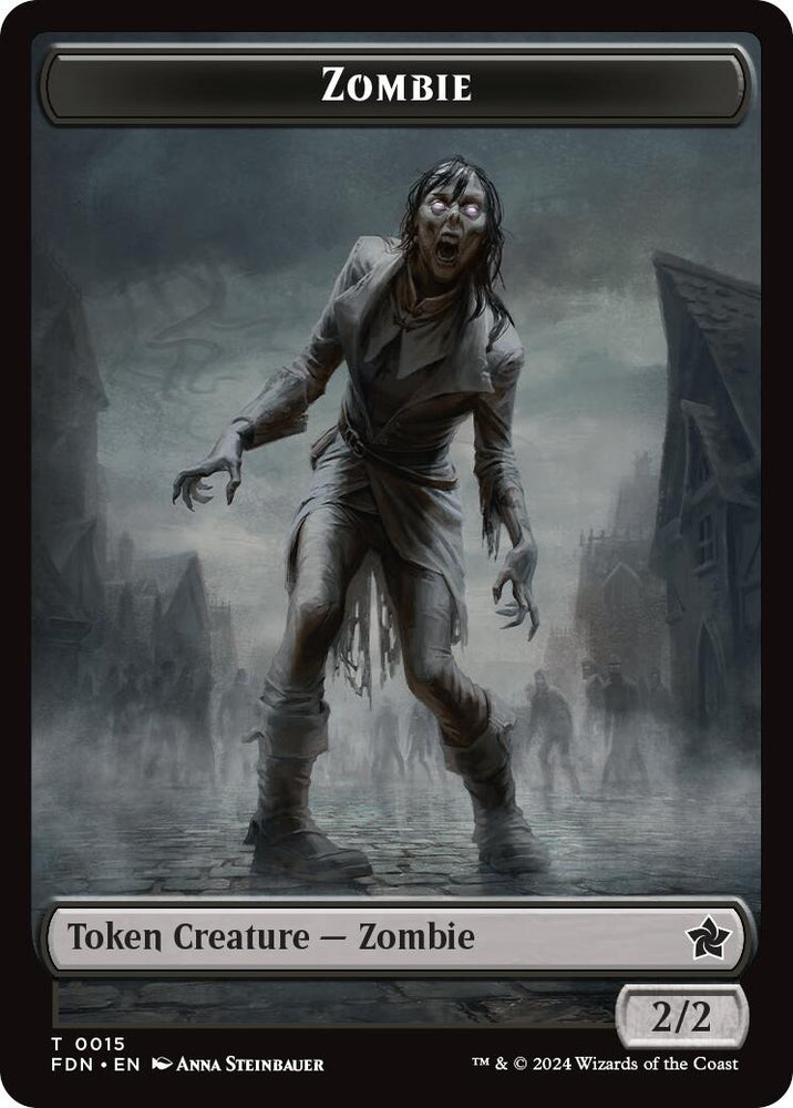 Zombie // Insect Doubled-Sided Token [Foundations Tokens] Magic: The Gathering