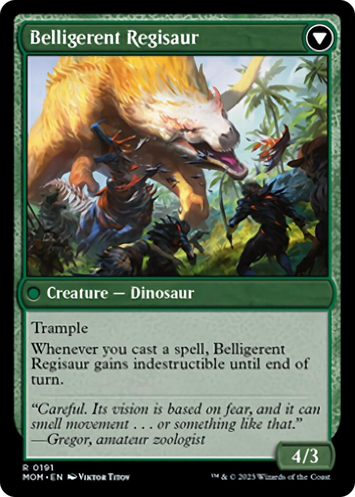 Invasion of Ixalan // Belligerent Regisaur [March of the Machine] Magic: The Gathering