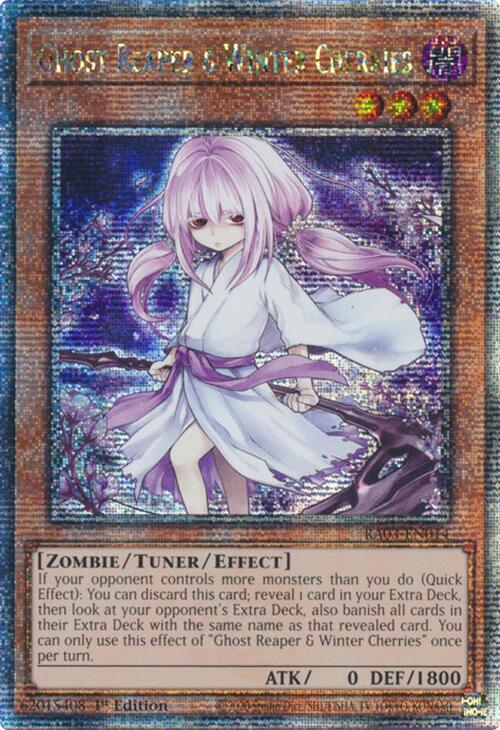 Ghost Reaper & Winter Cherries (Alternate Art) (Quarter Century Secret Rare) [RA03-EN014] Quarter Century Secret Rare Yu-Gi-Oh!