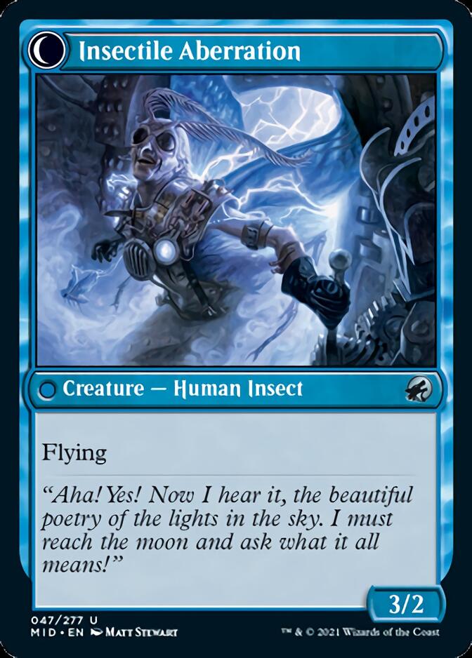 Delver of Secrets // Insectile Aberration [Innistrad: Midnight Hunt] Magic: The Gathering