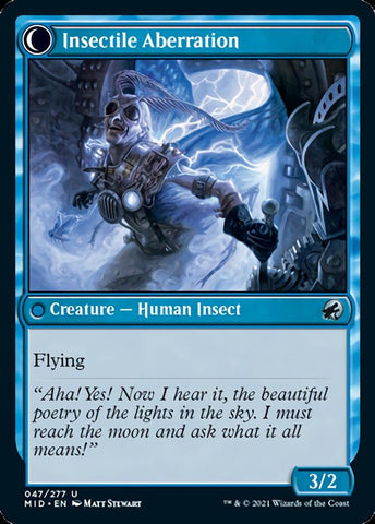 Delver of Secrets // Insectile Aberration [Innistrad: Midnight Hunt] Magic: The Gathering