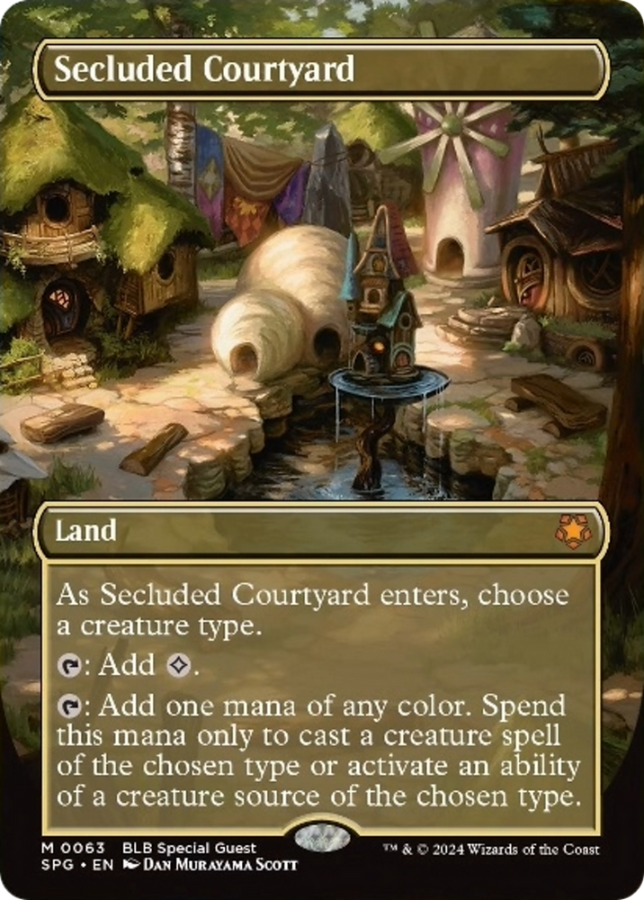 Secluded Courtyard (Borderless) [Bloomburrow Special Guests] Magic: The Gathering